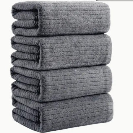 Coral Fleece Large Bath Towel Plus-sized Thickened Absorbent Soft