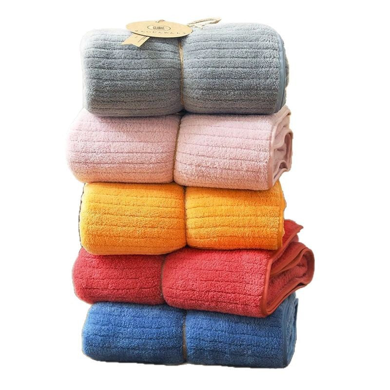 Coral Fleece Large Bath Towel Plus-sized Thickened Absorbent Soft